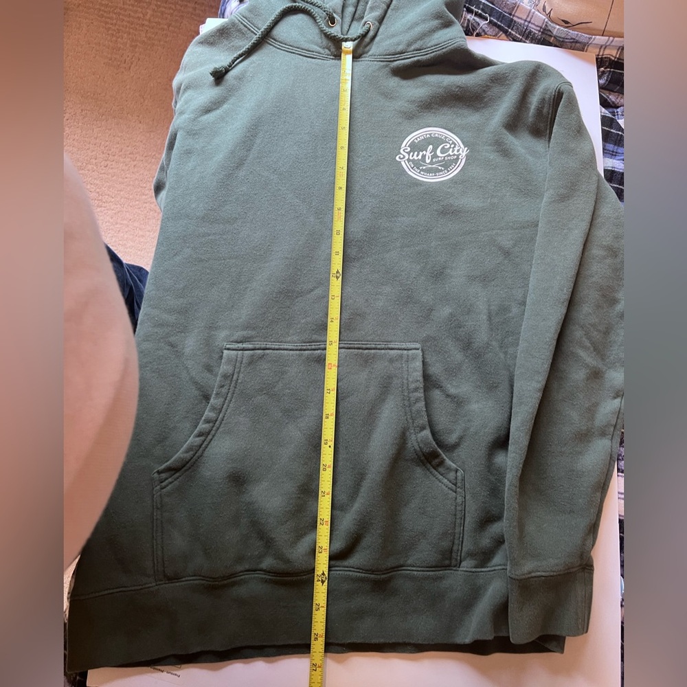 Surf City Surf Shop Santa Cruz CA Green Logo Hoodie - Picture 7 of 9